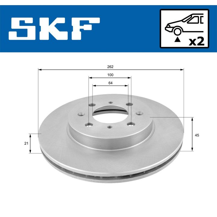 Stabdžių diskas SKF VKBD 80215 V2