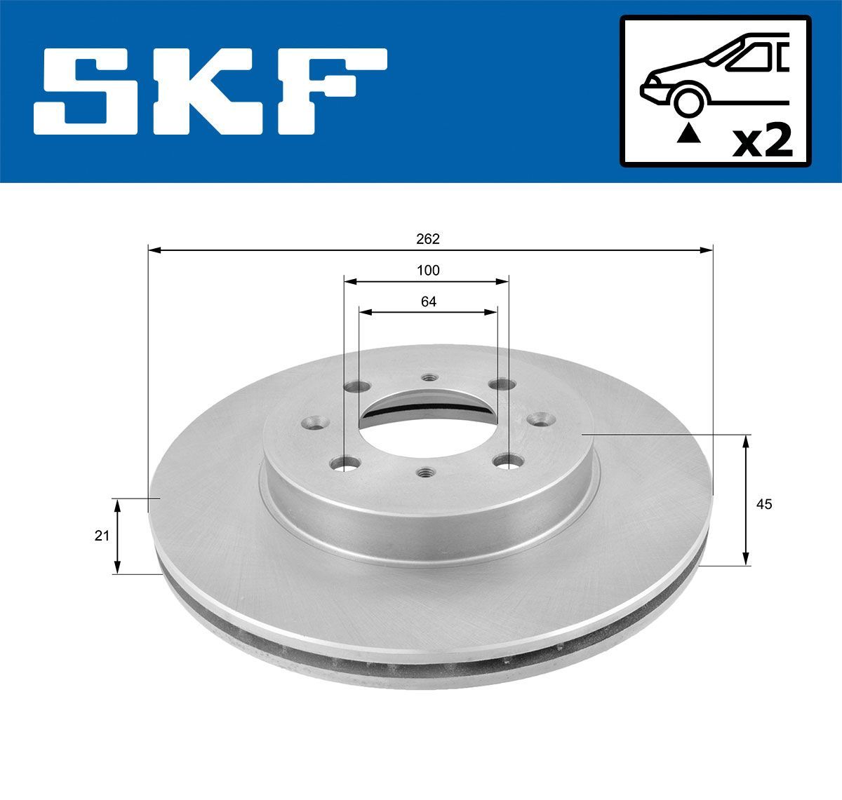 Stabdžių diskas SKF VKBD 80215 V2