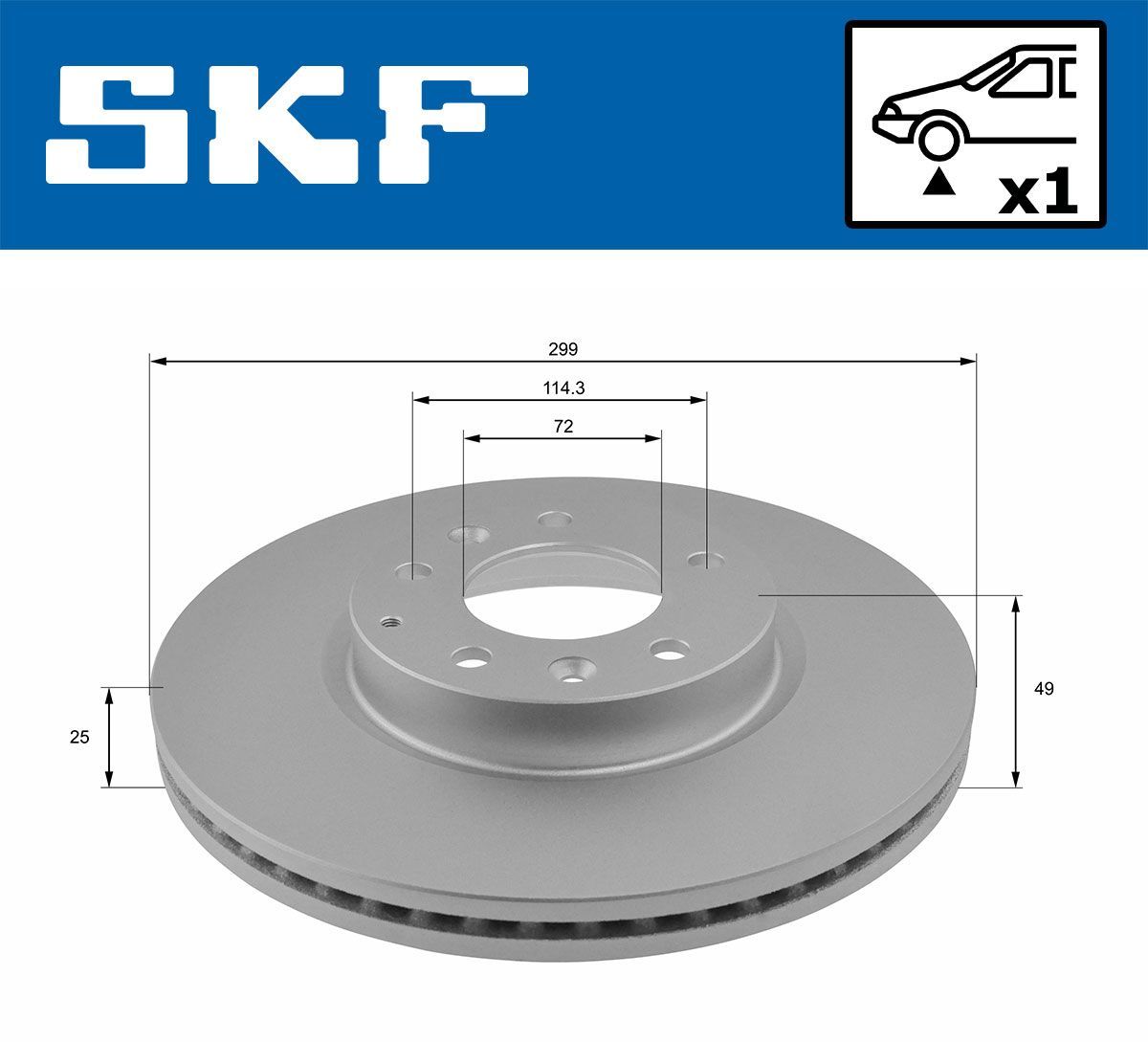 Stabdžių diskas SKF VKBD 80218 V1