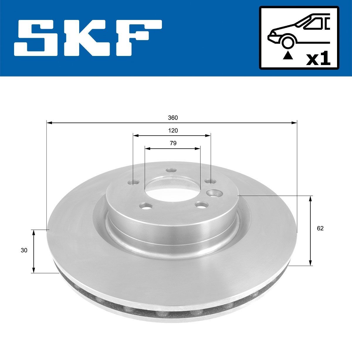 Stabdžių diskas SKF VKBD 80219 V1