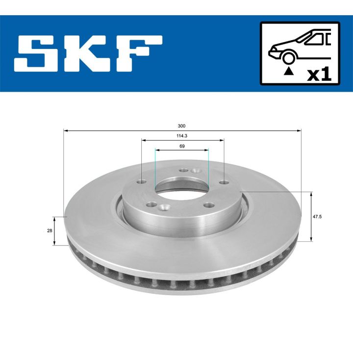 Stabdžių diskas SKF VKBD 80236 V1