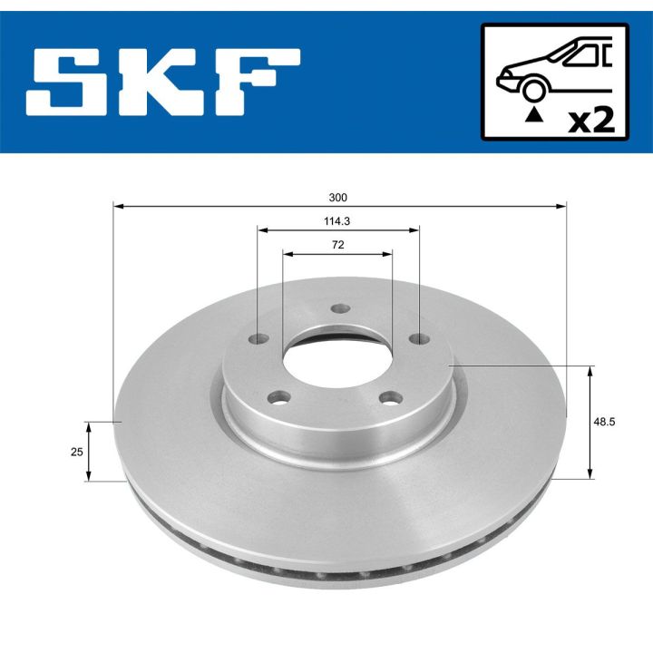 Stabdžių diskas SKF VKBD 80273 V2