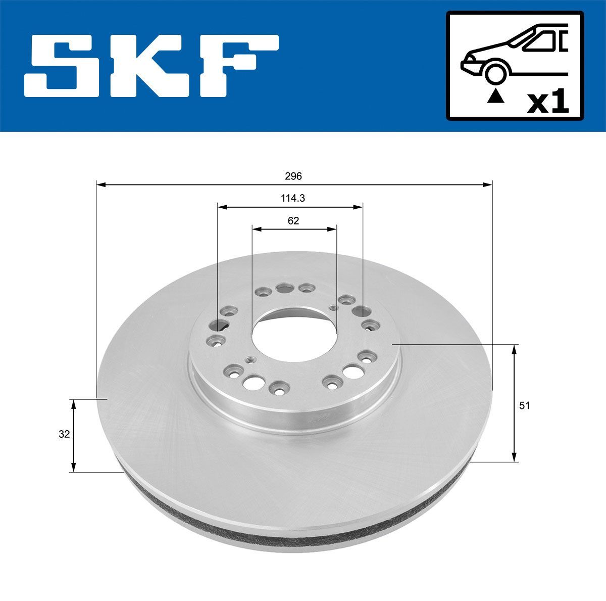 Stabdžių diskas SKF VKBD 80278 V1