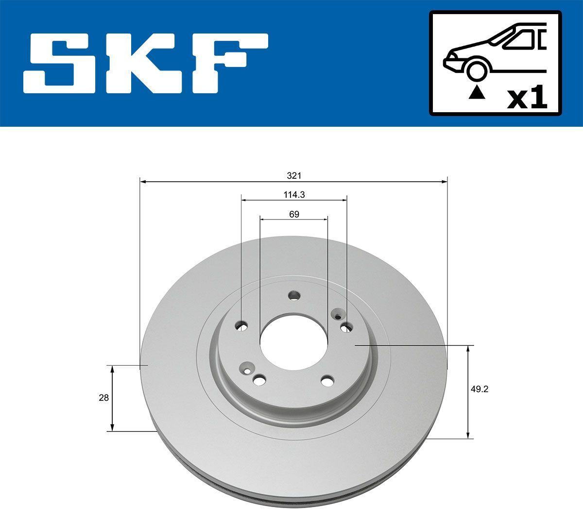 Stabdžių diskas SKF VKBD 80281 V1
