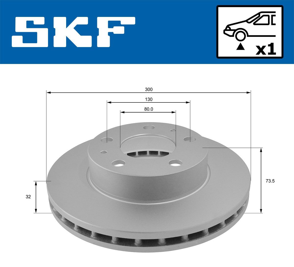 Stabdžių diskas SKF VKBD 80288 V1