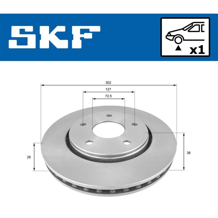 Stabdžių diskas SKF VKBD 80312 V1