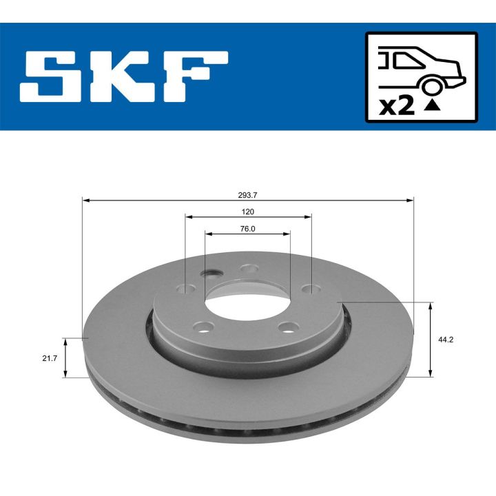 Stabdžių diskas SKF VKBD 90042 V2