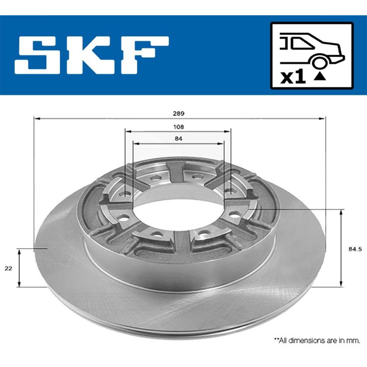 Stabdžių diskas SKF VKBD 90098 S1