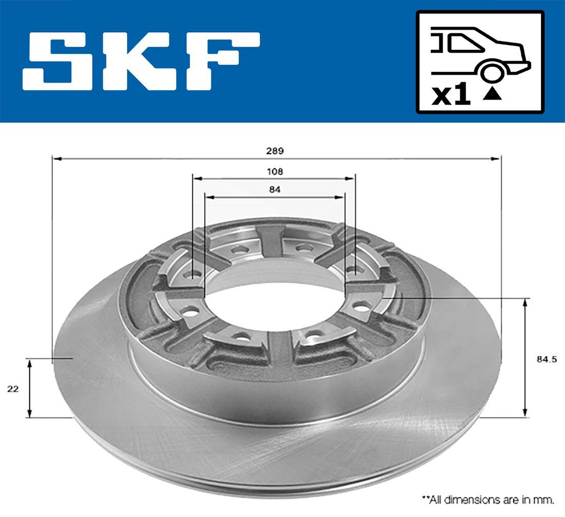 Stabdžių diskas SKF VKBD 90098 S1