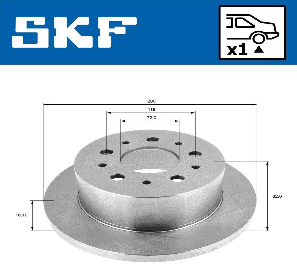 Stabdžių diskas SKF VKBD 90131 S1