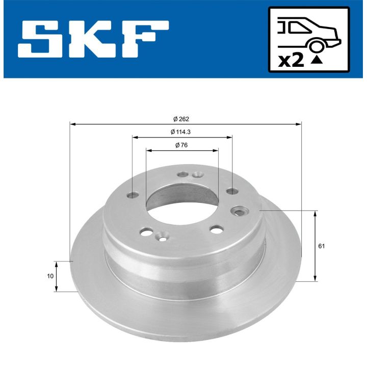 Stabdžių diskas SKF VKBD 90186 S2