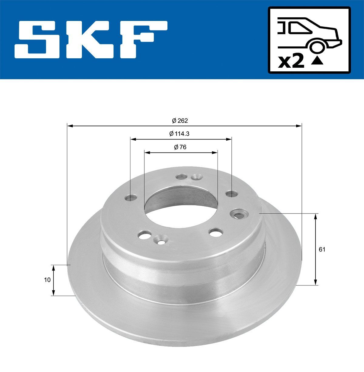 Stabdžių diskas SKF VKBD 90186 S2