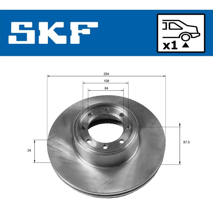 Stabdžių diskas SKF VKBD 90190 V1
