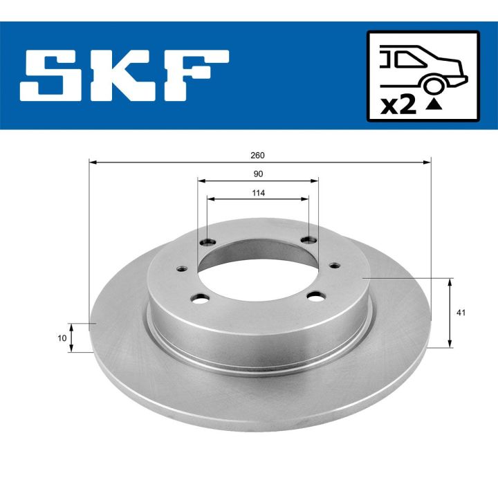 Stabdžių diskas SKF VKBD 90201 S2