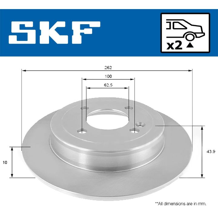 Stabdžių diskas SKF VKBD 90206 S2