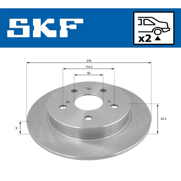 Stabdžių diskas SKF VKBD 90214 S2
