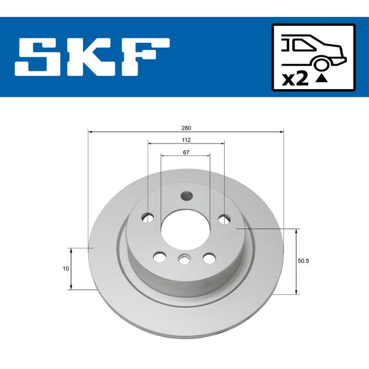 Stabdžių diskas SKF VKBD 90224 S2