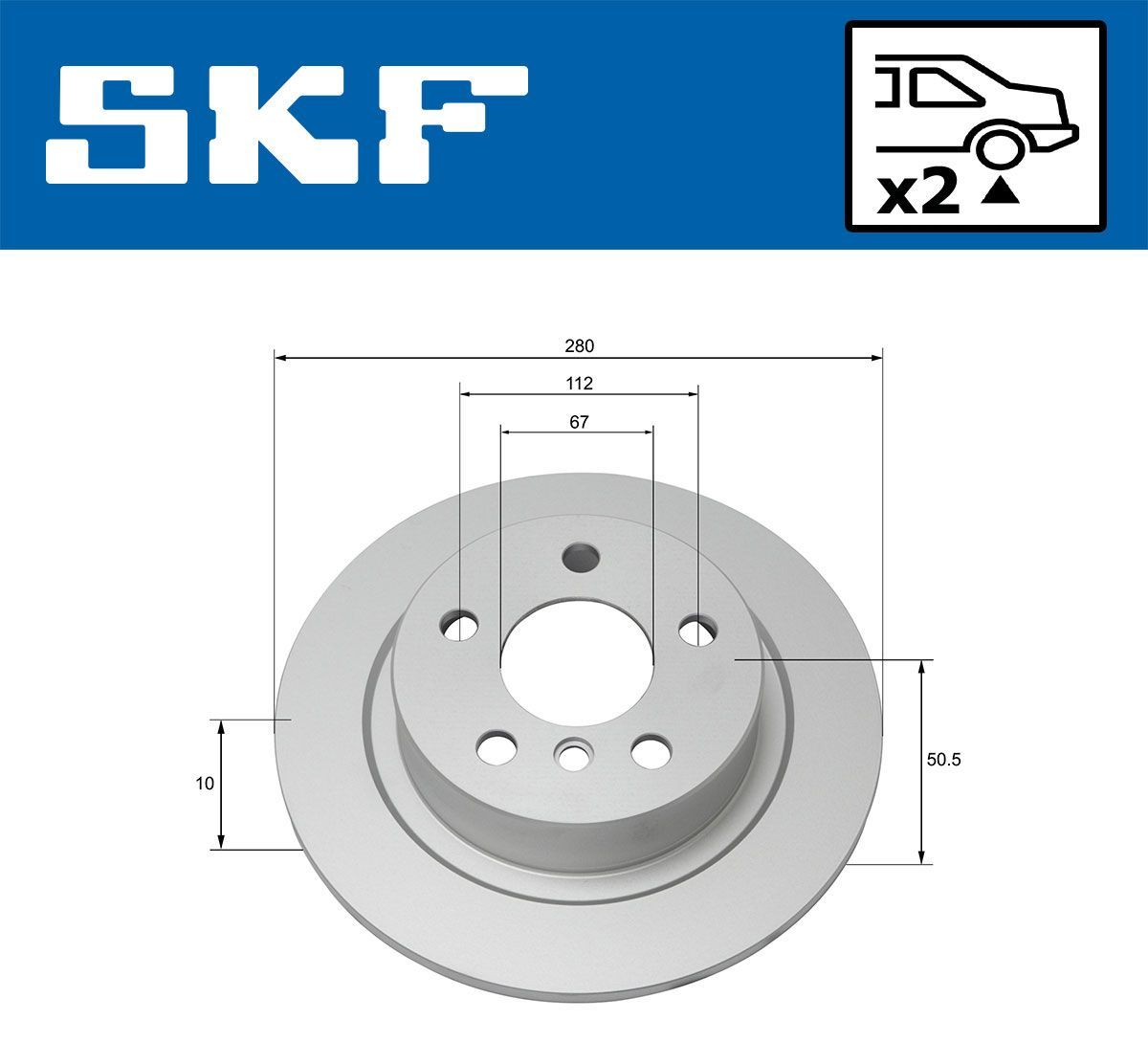 Stabdžių diskas SKF VKBD 90224 S2