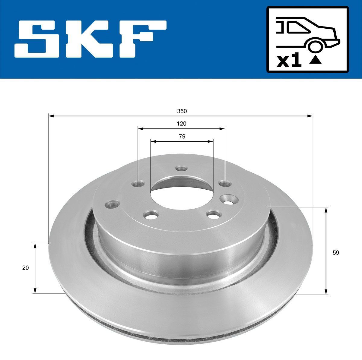 Stabdžių diskas SKF VKBD 90233 V1