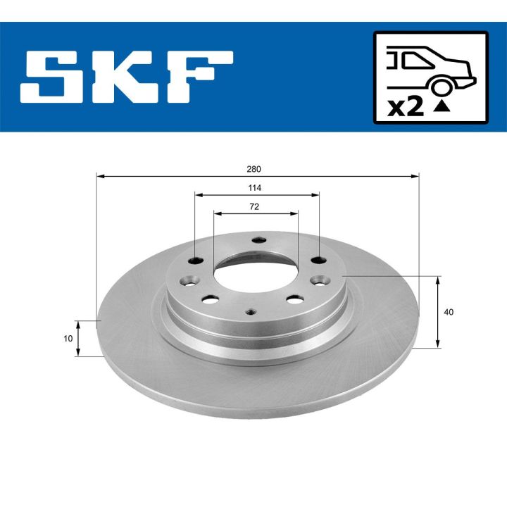Stabdžių diskas SKF VKBD 90235 S2