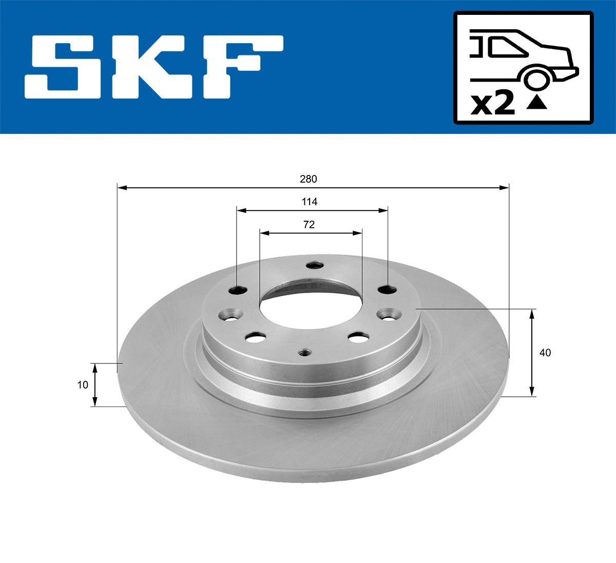 Stabdžių diskas SKF VKBD 90235 S2