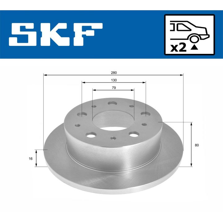 Stabdžių diskas SKF VKBD 90240 S2