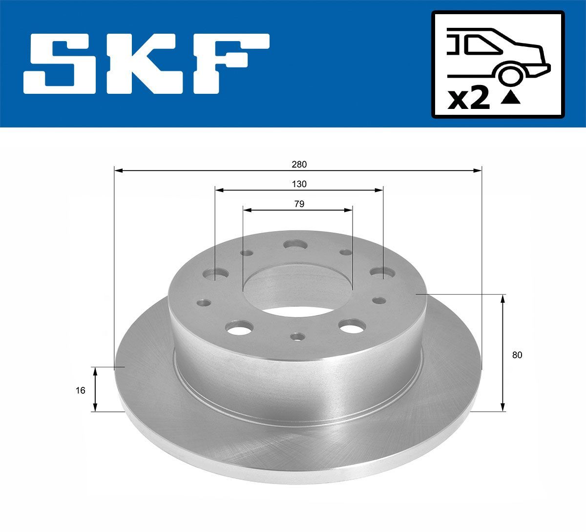 Stabdžių diskas SKF VKBD 90240 S2