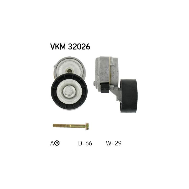 Diržo įtempiklis, V formos rumbuotas diržas SKF VKM 32026