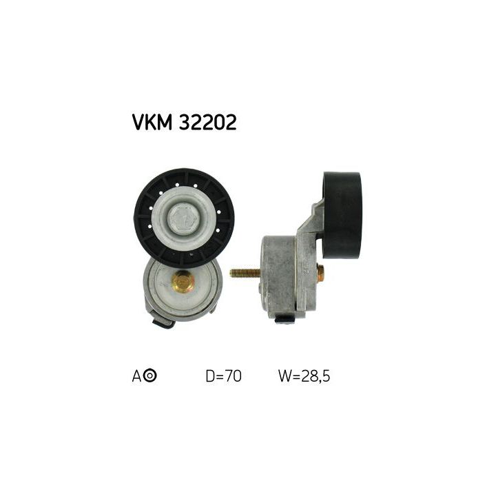 Diržo įtempiklis, V formos rumbuotas diržas SKF VKM 32202