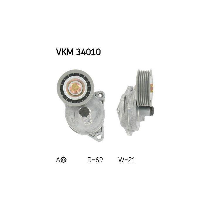 Diržo įtempiklis, V formos rumbuotas diržas SKF VKM 34010