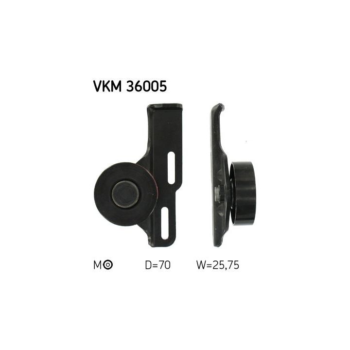 Diržo įtempiklis, V formos rumbuotas diržas SKF VKM 36005