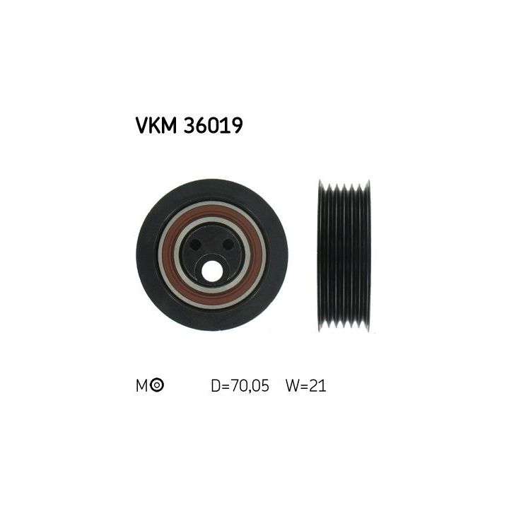 Diržo įtempiklis, V formos rumbuotas diržas SKF VKM 36019