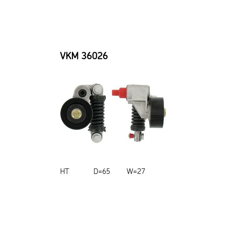 Diržo įtempiklis, V formos rumbuotas diržas SKF VKM 36026