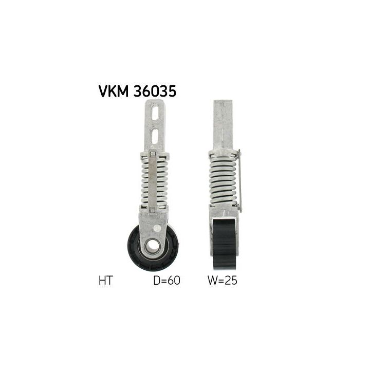 Diržo įtempiklis, V formos rumbuotas diržas SKF VKM 36035