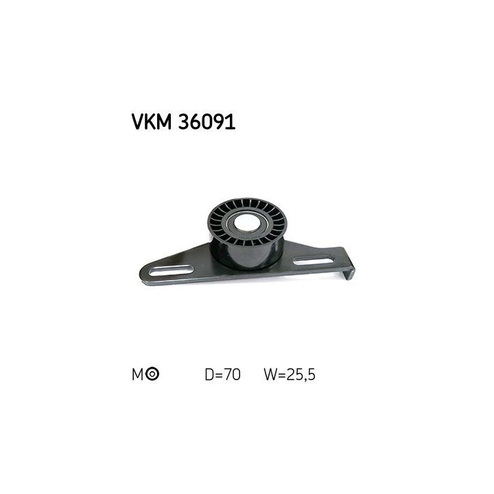 Diržo įtempiklis, V formos rumbuotas diržas SKF VKM 36091