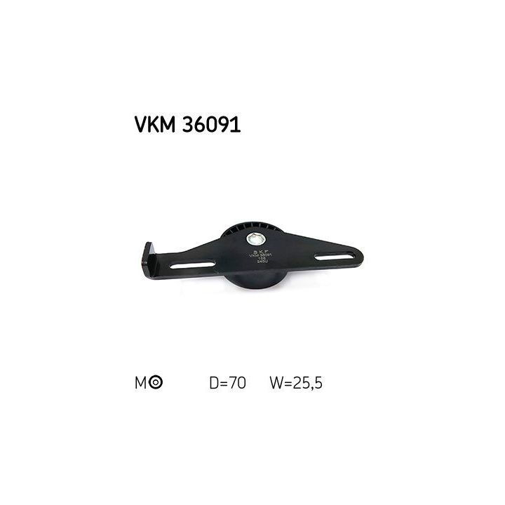 Diržo įtempiklis, V formos rumbuotas diržas SKF VKM 36091