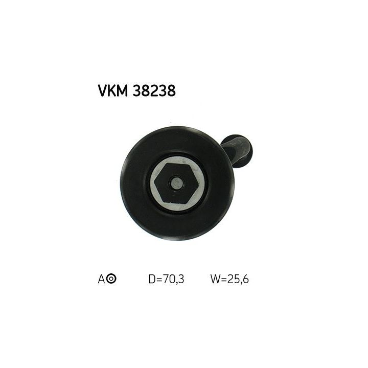 Diržo įtempiklis, V formos rumbuotas diržas SKF VKM 38238