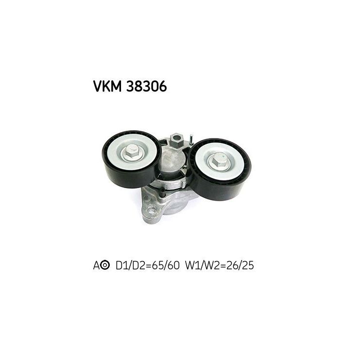 Diržo įtempiklis, V formos rumbuotas diržas SKF VKM 38306