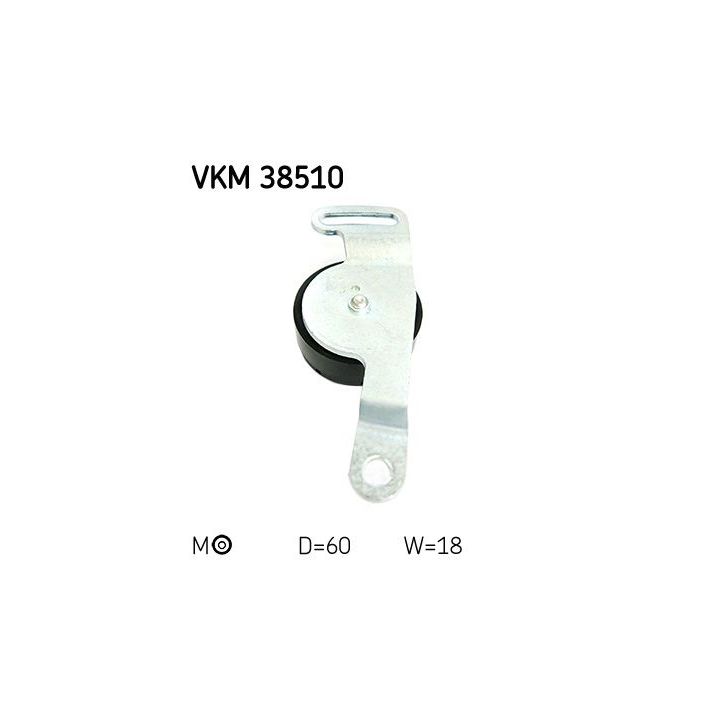 Diržo įtempiklis, V formos rumbuotas diržas SKF VKM 38510