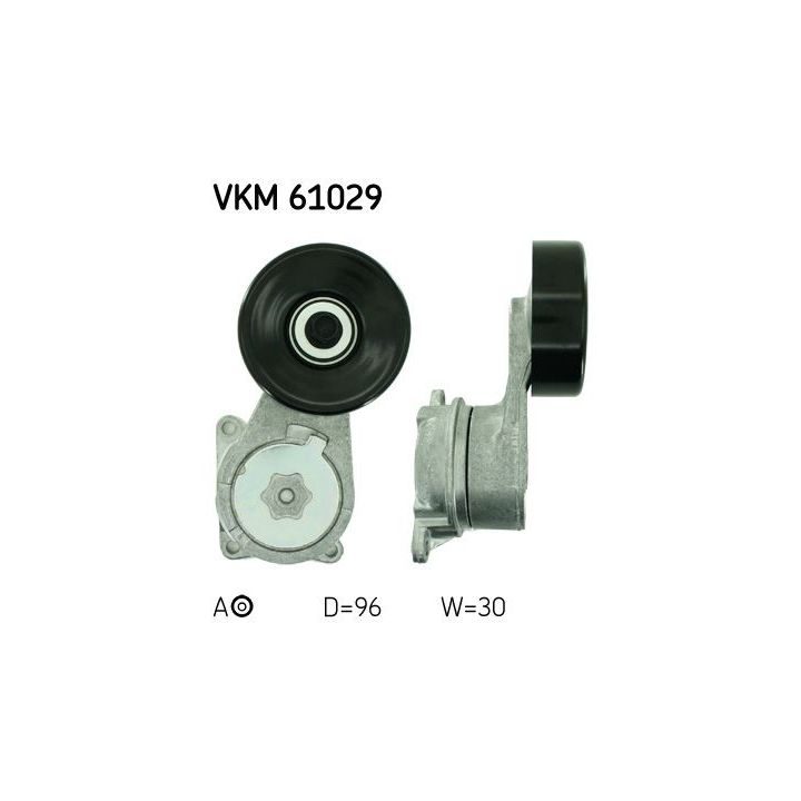 Diržo įtempiklis, V formos rumbuotas diržas SKF VKM 61029