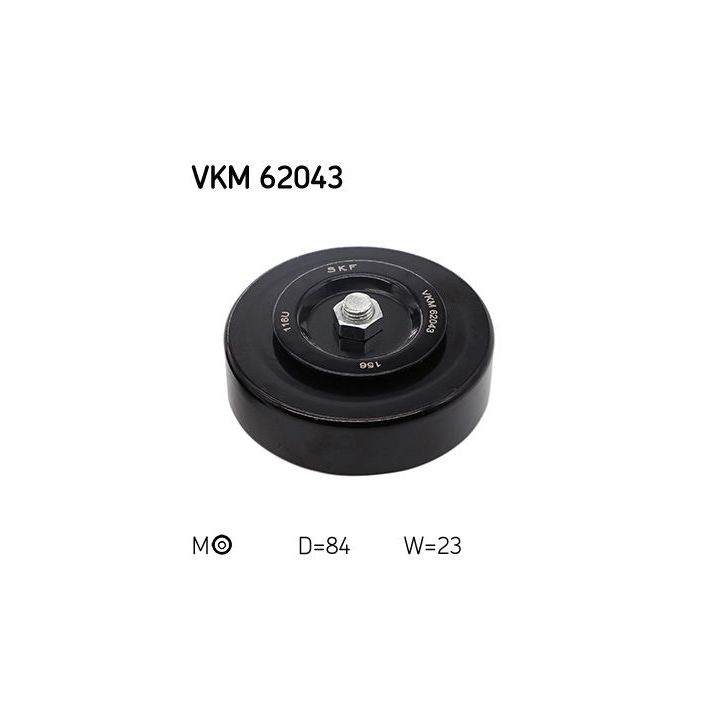 Diržo įtempiklis, V formos rumbuotas diržas SKF VKM 62043