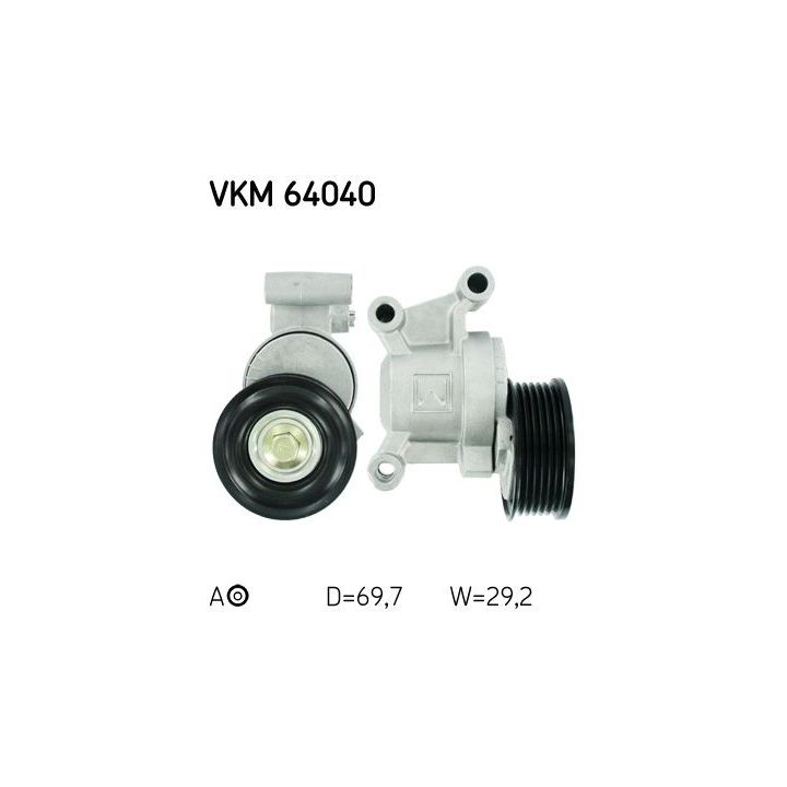 Diržo įtempiklis, V formos rumbuotas diržas SKF VKM 64040