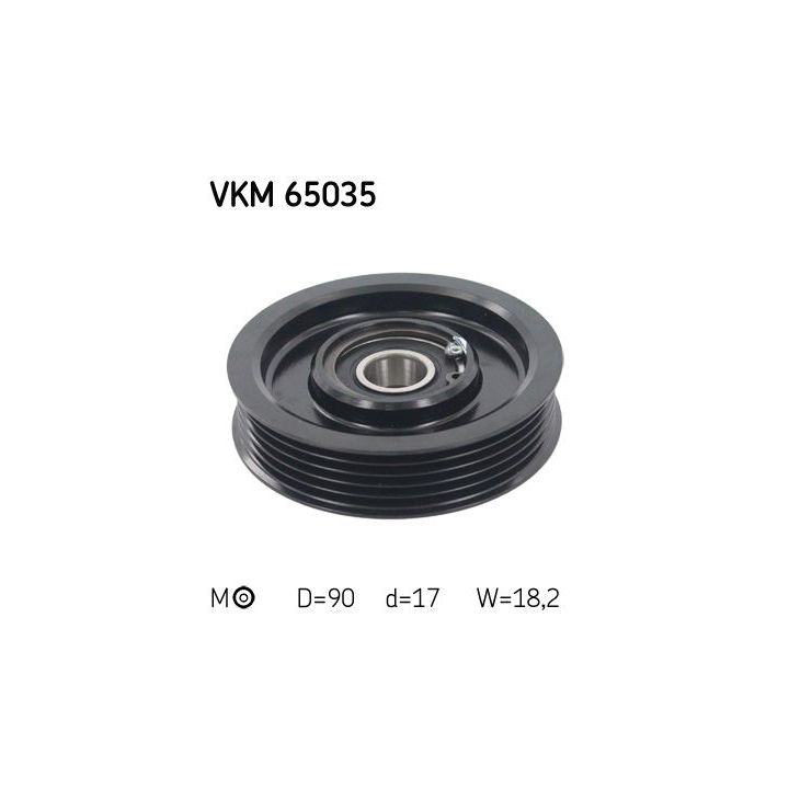 Diržo įtempiklis, V formos rumbuotas diržas SKF VKM 65035