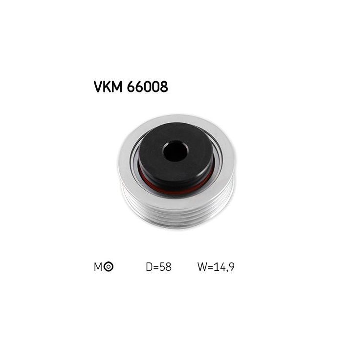 Diržo įtempiklis, V formos rumbuotas diržas SKF VKM 66008