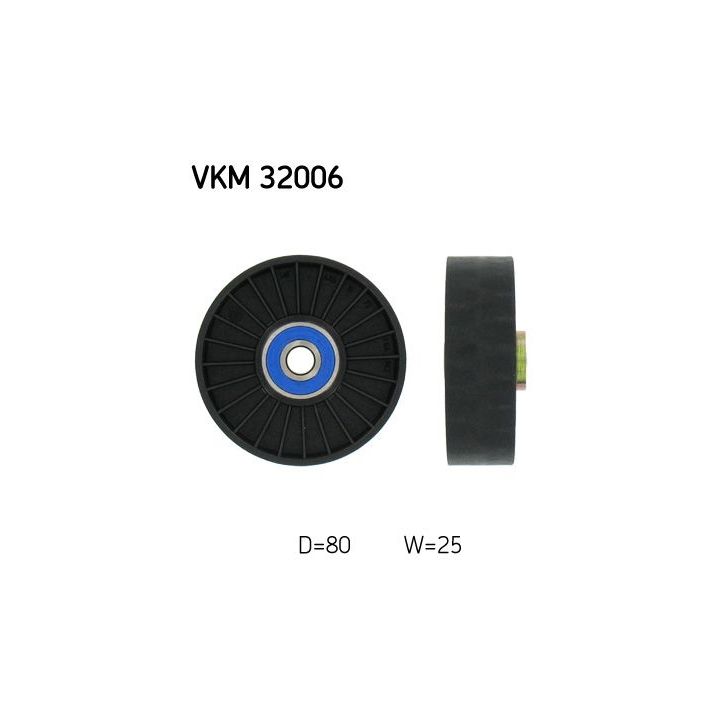 Kreipiantysis skriemulys, V formos rumbuotas diržas SKF VKM 32006