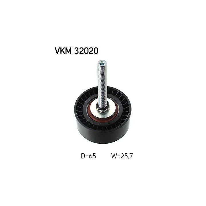 Kreipiantysis skriemulys, V formos rumbuotas diržas SKF VKM 32020