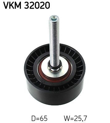 Kreipiantysis skriemulys, V formos rumbuotas diržas SKF VKM 32020