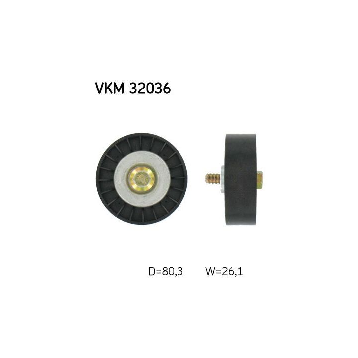 Kreipiantysis skriemulys, V formos rumbuotas diržas SKF VKM 32036
