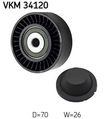 Kreipiantysis skriemulys, V formos rumbuotas diržas SKF VKM 34120