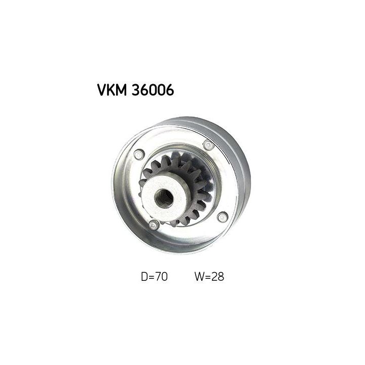 Kreipiantysis skriemulys, V formos rumbuotas diržas SKF VKM 36006